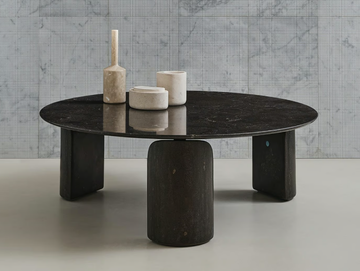 TAULA - Round marble coffee table by Salvatori