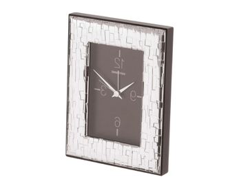 SKIN - Table-top silver clock by Sambonet