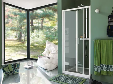CEE ART - Niche tempered glass shower cabin with folding door by Samo