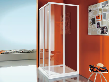 CIAO - Corner shower cabin with tray with sliding door by Samo
