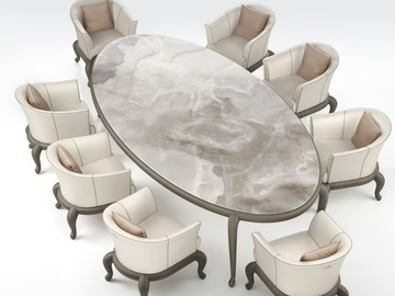 CANOPO - Oval garden table by Samuele Mazza Outdoor