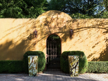 NAOS - High glass garden vase with Light by Samuele Mazza Outdoor