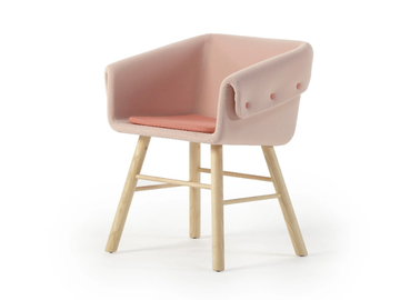 COLLAR - Fabric easy chair with armrests by Sancal