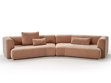 DUO MAXI - Modular curved cotton sofa by Sancal