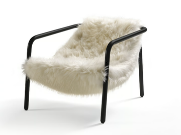 ELLE MINI - Fur easy chair with armrests by Sancal