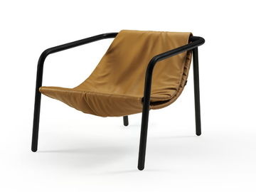 ELLE MINI - Leather easy chair with armrests by Sancal