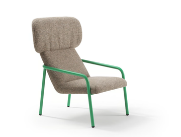 ELLE - Wing fabric armchair with armrests by Sancal