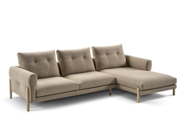 MOMIC - Sectional fabric sofa with chaise longue by Sancal