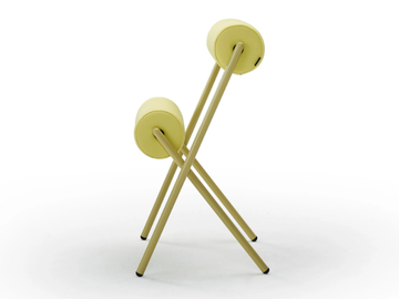 ROLL - Stackable leather and steel chair by Sancal