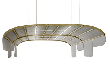 TARTANA - Hanging acoustic panel with Integrated Lighting by Sancal