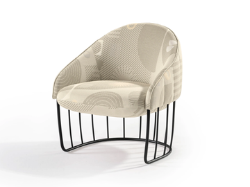 TONELLA MAXI - Upholstered fabric armchair with armrests by Sancal