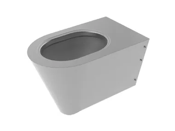 2054 - Suspended stainless steel toilet by Saniline