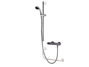 270-I - L-shaped steel grab bar with spray by Saniline