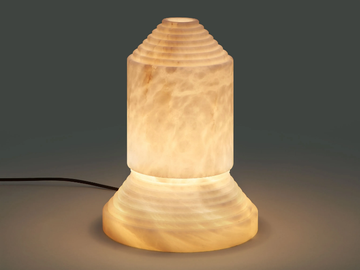 BABEL - LED alabaster table lamp with dimmer by Santa & Cole