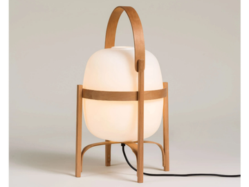 CESTA - LED wood and glass table lamp by Santa & Cole
