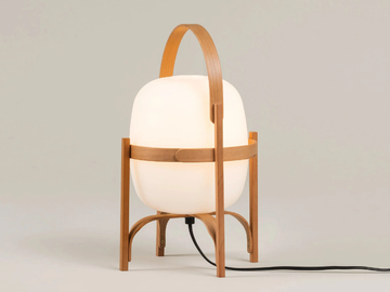 CESTITA - LED wood and glass table lamp by Santa & Cole