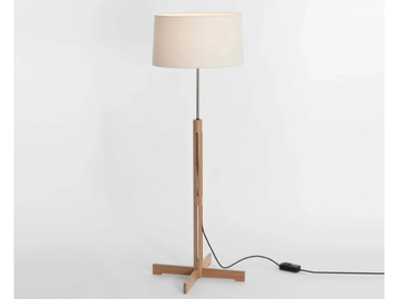 FAD - LED height-adjustable oak floor lamp by Santa & Cole