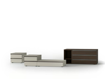 EGO RANGE - Sectional modular wooden chest of drawers by Santalucia Mobili