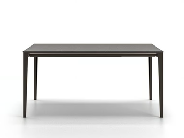 FEBE - Rectangular steel and wood dining table by Santalucia Mobili