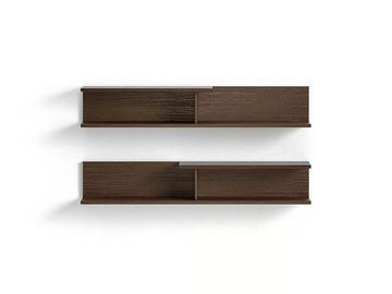 HALF - Wooden wall shelf by Santalucia Mobili