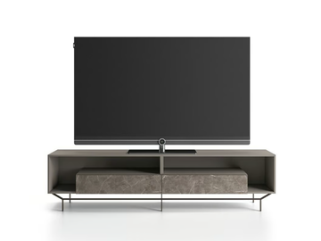 HOMY - Low wooden TV cabinet by Santalucia Mobili
