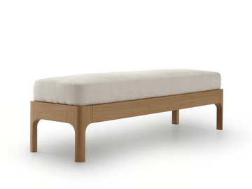 HOMY - Upholstered wooden bench by Santalucia Mobili