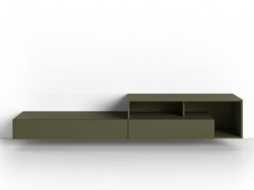 HOMY - Wall-mounted wooden TV cabinet by Santalucia Mobili
