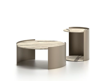 MICHELANGELO - Round plate coffee table by Santalucia Mobili