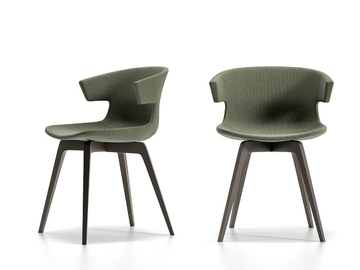 NABUCCO - Fabric chair with armrests by Santalucia Mobili