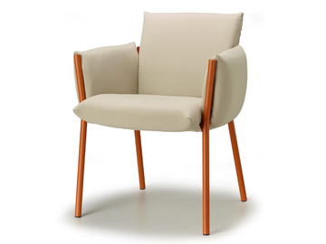 BREZZA - Upholstered fabric garden chair with armrests by SCAB DESIGN