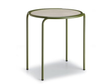 DRESS_CODE - Round painted metal and HPL coffee table by SCAB DESIGN