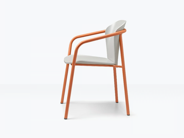 FINN METAL WOOD - Steel and wood chair with armrests by SCAB DESIGN