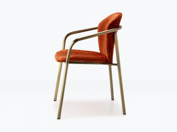 FINN - Upholstered steel chair with armrests by SCAB DESIGN