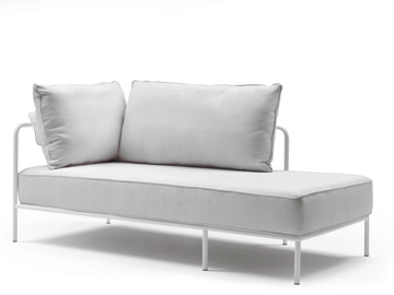 FLAP - Garden steel and fabric chaise longu by SCAB DESIGN