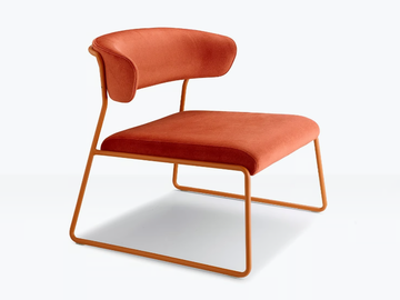 LISA LOUNGE - Sled base fabric armchair by SCAB DESIGN