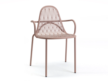 MALVASIA - Metal garden armchair with armrests by SCAB DESIGN