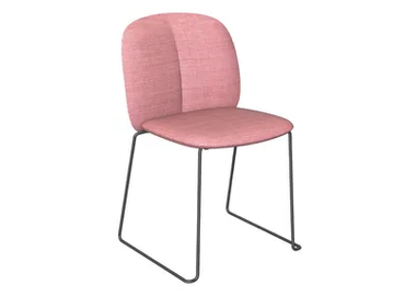 MENTHA POP - Sled base upholstered fabric chair by SCAB DESIGN