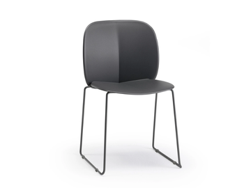 MENTHA - Recycled plastic sled chair with metal legs by SCAB DESIGN
