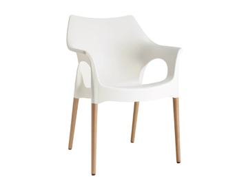 NATURAL OLA - Stackable technopolymer chair with armrests by SCAB DESIGN