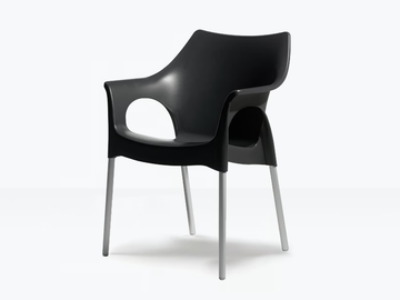 OLA - Stackable ergonomic technopolymer chair with armrests by SCAB DESIGN