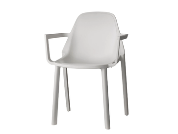 PIÙ - Stackable technopolymer chair with armrests by SCAB DESIGN