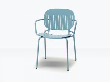 SI-SI BARCODE - Steel chair with armrests by SCAB DESIGN