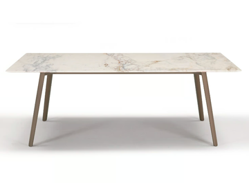 SQUID M - Rectangular die cast aluminium and marble table by SCAB DESIGN