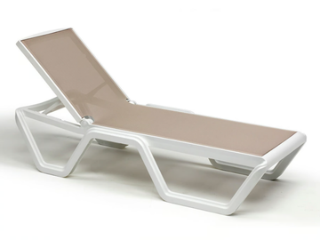 VELA - Stackable Recliner technopolymer sun lounger by SCAB DESIGN