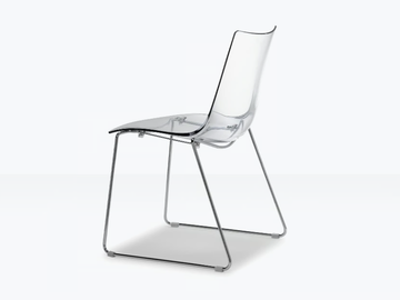 ZEBRA ANTISHOCK - Stackable sled base polycarbonate chair by SCAB DESIGN