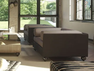 CUBICA - Armchair with armrests by Scandal