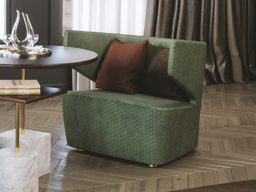 EMBRACE - Upholstered nabuk armchair with armrests by Scandal