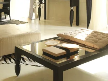SI ACCOMODI - Rectangular wood and glass coffee table by Scandal