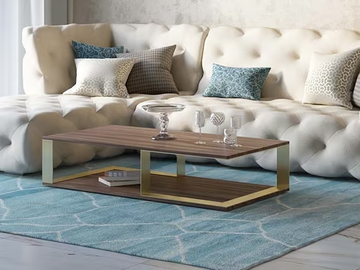VESTA - Rectangular walnut coffee table by Scandal