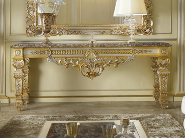 35TH ANNIVERSARY 2550-M - Rectangular gold leaf console table by SCAPPINI & C